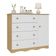 Cômoda Infantil 95cm 1 Porta E 4 Gavetas Realeza Multimóveis Mp4454 Madeirado/branco Madeirado/branco