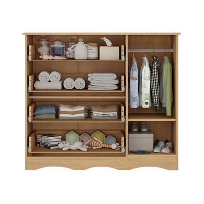 Cômoda Infantil 95cm 1 Porta E 4 Gavetas Realeza Multimóveis Mp4454 Madeirado/branco Madeirado/branco
