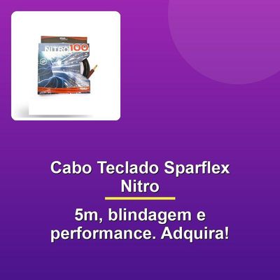 Cabo Teclado Sparflex Nitro 5m Preto