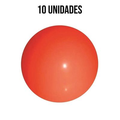 Bola De Vinil Lisa Laranja - 14 Polegadas - 10 Unidades