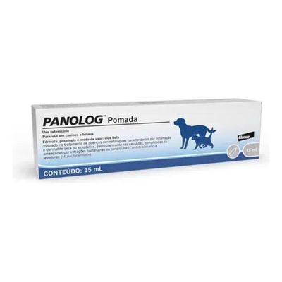Pomada Anti-inflamatória Otites Infecções Cães E Gatos Panolog 15ml Elanco