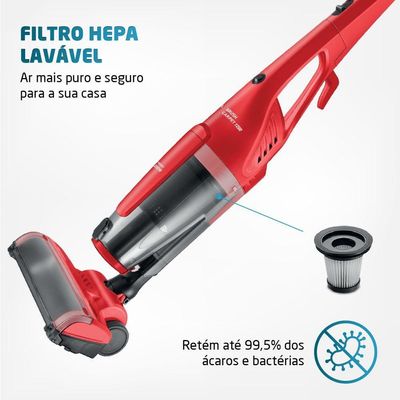 Aspirador de Pó Mondial Brush Carpet Vermelho1200 AP-25 127V 110V