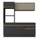 Armário De Cozinha Compacta 3 Peças Com Rodapé Mp2178 Made Multimóveis Preto/dourado Preto/dourado