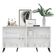 Aparador Buffet 4 Portas Multimóveis V3556 Branco/Preto