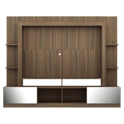 Rack com Painel Suporte Tv 65´´ Espelho Madeirado/Branco