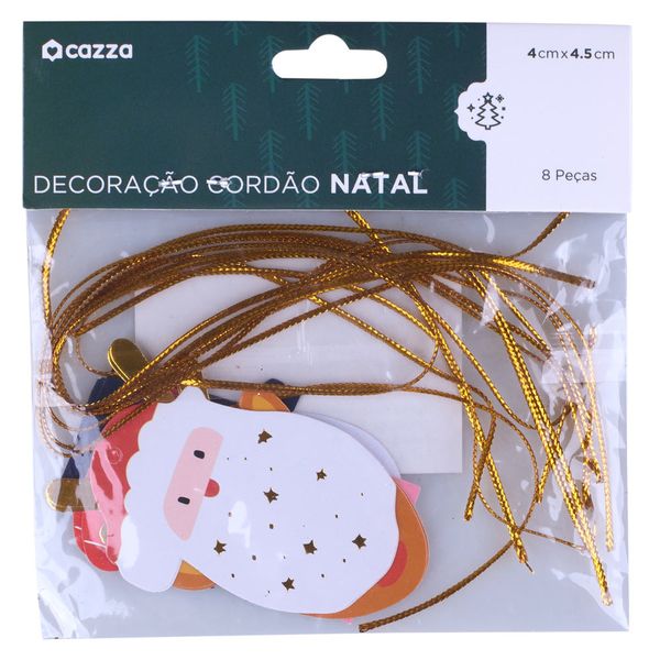 Cordão Decorativo Natal Papel  4X4.5CM Cv244260 Cazza
