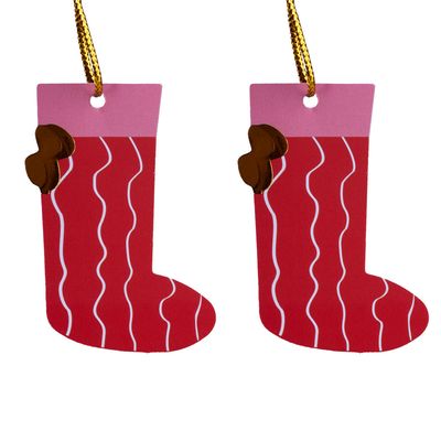 Cordão Decorativo Natal Papel  4X4.5CM Cv244260 Cazza