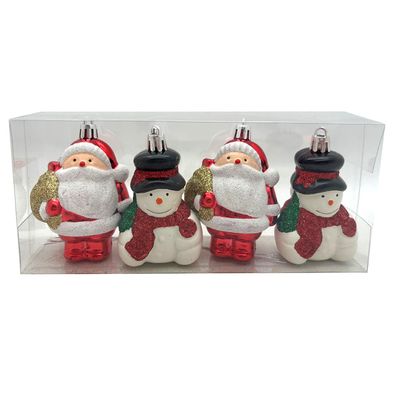 Enfeite Noel e Boneco 9cm c 4 CV244579 Cazza