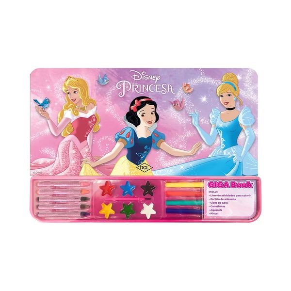 Livro Infantil Colorir Dcl Disney Giga Books Princesas