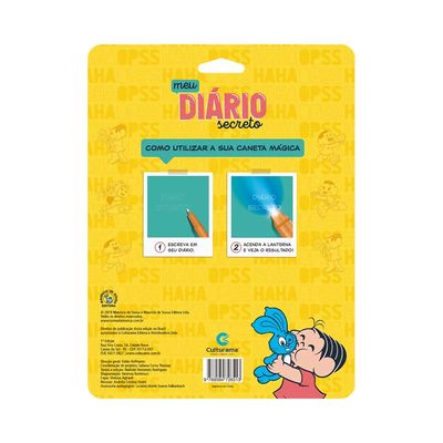 Livro Infantil Culturama Meu Diário Secreto Turma da Mônica com Caneta Mágica