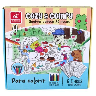 Quebra Cabeça Cozy & Confy Para Colorir 30 Peças BDC