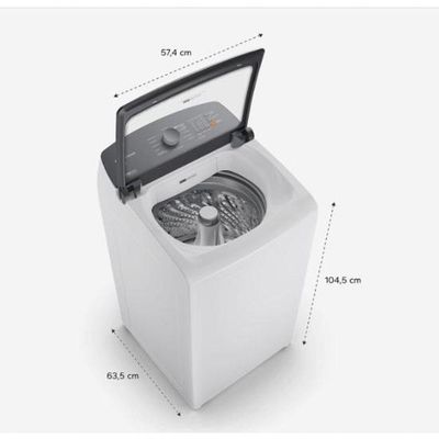 Máquina De Lavar 14kg Brastemp Br Com Smart Sensor E Design Compacto - BWF14AB Cinza E Branco 110V