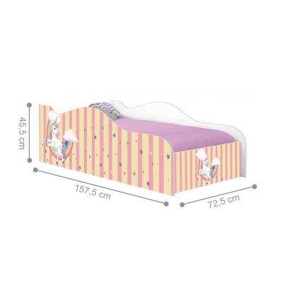 Mini Cama Fun Unicórnio Meigo Infantil Com Colchão