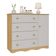Cômoda Infantil 95cm 1 Porta E 4 Gavetas Realeza Multimóveis Mp4454 Madeirado/off White Madeirado/off White