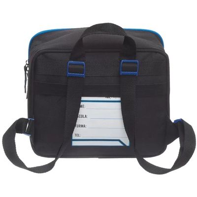 Kit Mochila Costas Lancheira Térmica Infantil Escolar Menino Playstation Game Blue Pacific