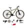 Bicicleta Aro 29 Absolute Nero 5 Alumínio 2x9 Freios Hidráulicos K7 Garfo Com Trava 18v Mtb oliva Tam: 15