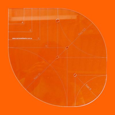 Régua Patchwork Arredondamento Curvo Cristal