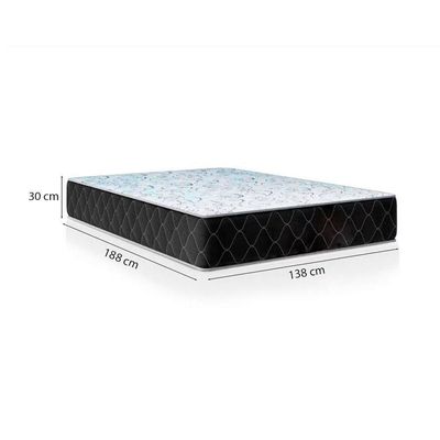 Cama Box Baú Casal 138 Suede Bege Com Colchão Espuma D33 Marrocos 30cm
