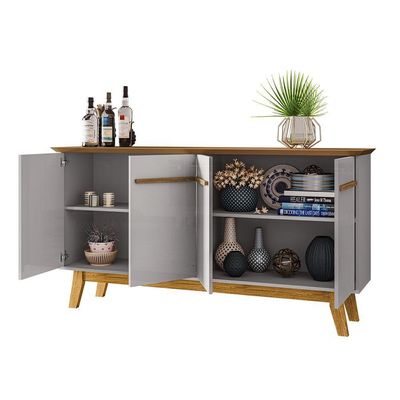 Aparador Buffet Opala Cinamomo Com Off-white - Bechara
