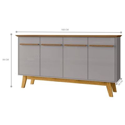 Aparador Buffet Opala Cinamomo Com Off-white - Bechara