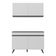 Armário De Cozinha Compacta 120cm Veneza Multimóveis V2141 Branco/preto Branco/preto