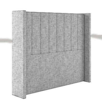 Cabeceira Estofada Solteiro 90 Cm Turquesa Linho Cor: Cinza