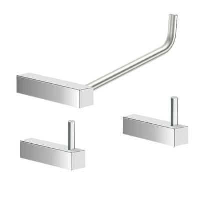 Kit Acessórios Para Banheiro Alto Brilho 3 Peças Grego Metal 2020tr