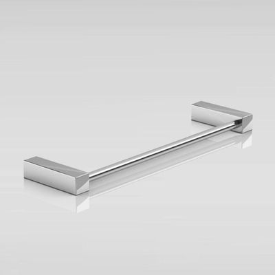 Toalheiro Duplo Para Banheiro Escovado Troia Grego Metal 40cm