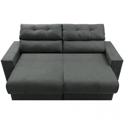 Sofá 3 Lugares Clean Retrátil Reclinável Cama InBox Cinza