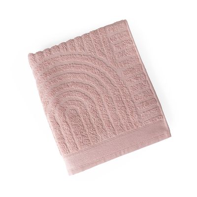Toalha de Rosto Dunna Fio Penteado Relevo Dunas 01 Peça 100% Algodão - Nuvem Rosa