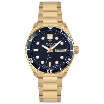Relógio Technos Masculino Ref: 8205oz/1a Automático Acqua Dourado