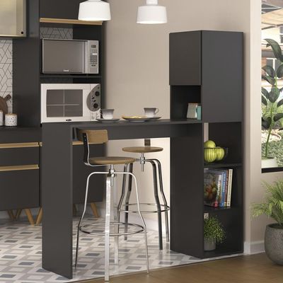 Armário De Cozinha E Mesa/bancada Multimóveis Preto