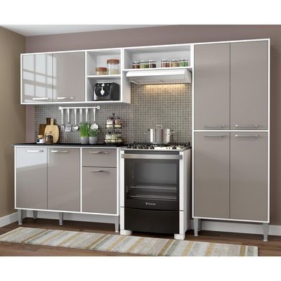 Cozinha Compacta Armário E Balcão Xangai Multimóveis Vm2840