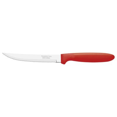 Kit 24 Faca Churrasco Tramontina Ipanema Inox Vermelho 5"