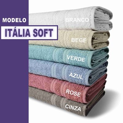 Kit 4 Toalhas de Banho 430g/m² Grande Super Grossa 80x150cm Itália Soft Rosê