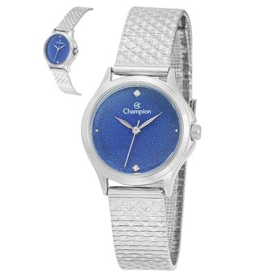 Relógio Champion Feminino Ref: Cf26348f Casual Prateado