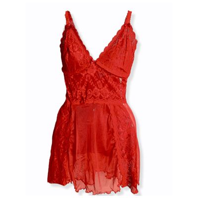 CAMISOLA PLUS SIZE  DOLCE SEDUTTI EM RENDA VERMELHO D60 46 / Vermelho
