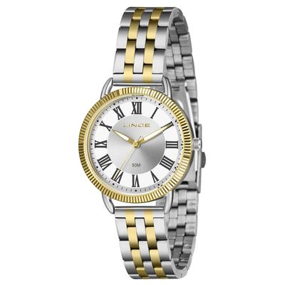 Relógio Lince Feminino Ref:Lrt4811l36 B3sk Casual Bicolor