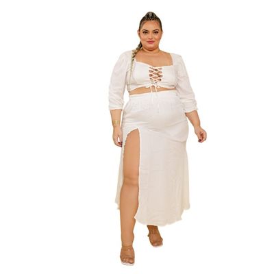 CONJUNTO PLUS SIZE DOLCE SEDUTTI ANGRA DS02 50 / Branco