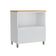 Balcão de Cozinha com Tampo Marquesa 100% MDF 1 Porta 1 Gaveta Branco e Nature