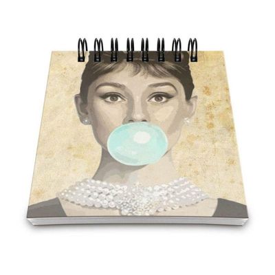 Bloco De Anotações Retrô Audrey Hepburn