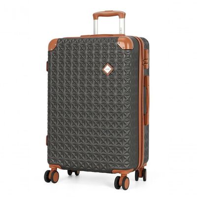Mala De Viagem Apollo Gash Abs Com Rodas 360 Cinza