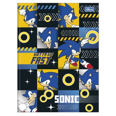 Caderno Universitário Tilibra Sonic Brochura Capa Dura 80 Folhas