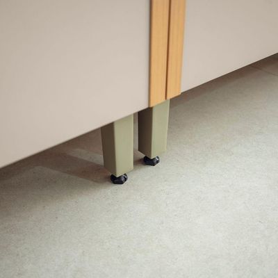 Balcão 1 Porta 1 Gaveta Allure Linea Brasil 80cm Mdf Jequitiba/gris Fosco