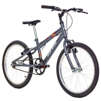 Bicicleta Aro 20 MTB Top Lip 1V V-Brake Grafite Mormaii