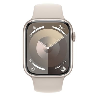 Apple Watch Series 9 (GPS 41 mm) Caixa Estelar de Alumínio com Pulseira Esportiva Estelar