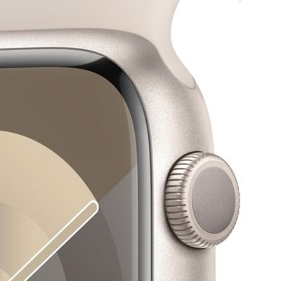 Apple Watch Series 9 (GPS 41 mm) Caixa Estelar de Alumínio com Pulseira Esportiva Estelar