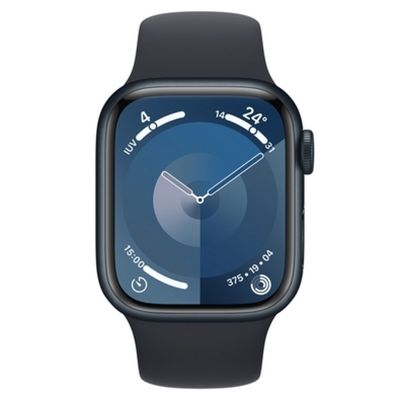 Apple Watch Series 9 (GPS 45 mm) Caixa Meia-noite em Alumínio com Pulseira Esportiva Meia-noite