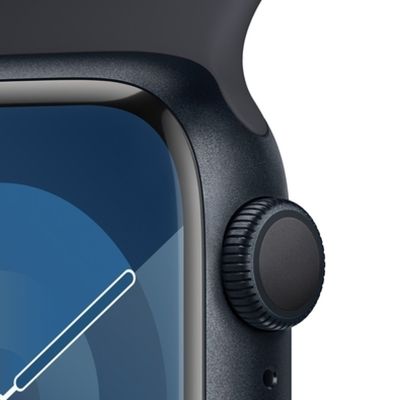 Apple Watch Series 9 (GPS 45 mm) Caixa Meia-noite em Alumínio com Pulseira Esportiva Meia-noite