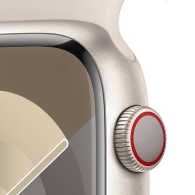 Apple Watch Series 9 (GPS 45 mm) Caixa Estelar de Alumínio com Pulseira Esportiva Estelar